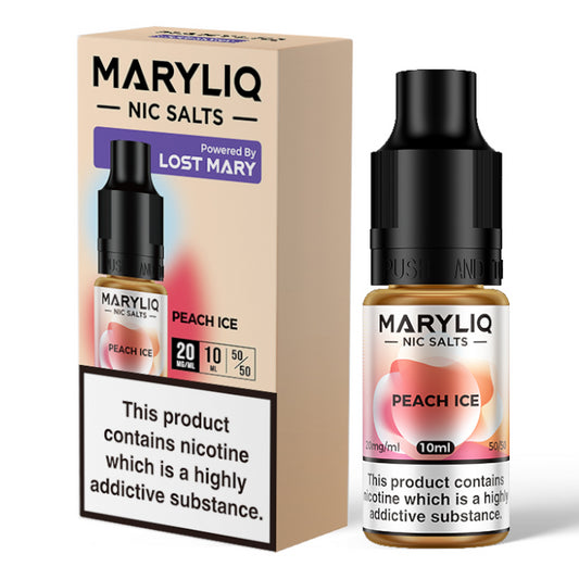 MaryLiq 10ml Nic Salts - Peach Ice